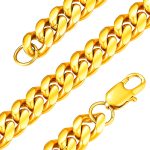color: 6mm Round Polished Box Buckle Gold / size: 18cm Bracelet