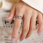 color: A212 Steel Color Ring (Open Non-adjustable) / size: US 7