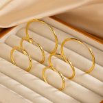 INS round Earrings round Ring Earrings Simple Glossy Simple Bracelet Tide Ear Clips Earrings Light Luxury Advanced