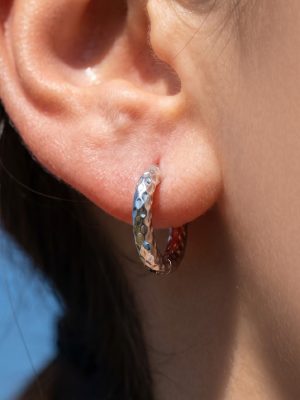 Striped Stainless Steel Ear Ring Ear Clip PVD Vacuum Plating Gold Ring DIY Earrings