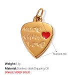 color: PJ307RDG Red Enamel Gold Pendant