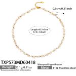 color: TXP573-Natural Shell Necklace 41+5cm
