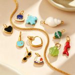 Summer Vacation Conch Love Heart Multi-Element DIY Pendant 18K Gold Plating All-Match Dopamine Accessories