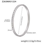 color: Z263-Steel Color Zircon Bangle