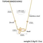 color: TXP046-B Gold Necklace 38+5cm