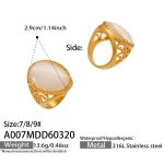 color: A007-Gold Ring / size: US 8