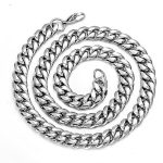 color: 8mm Steel Color Lobster Clasp / size: Length 18cm Stainless Steel