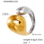 color: A656-Two-tone Gold Ring / size: US 7