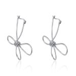 color: Knotted Earrings Steel Color