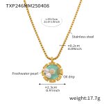 color: TXP246-Camellia Color Rose Enamel Necklace 55+5cm