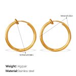 color: EH1312G15MM Gold Earrings