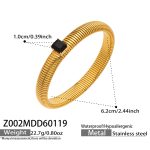 color: Z002-Black Zircon Bangle -Width 10MM