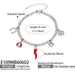 color: E109-Stainless Steel Zircon Steel Color Bracelet 18+5cm