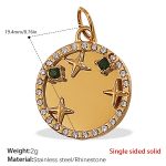 color: PJ490CRG Multicolor Rhinestone Gold Pendant