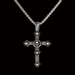 Retro Personality Skull Cross Couple's Pendant Punk Hip Hop Trendy Men's Stainless Steel Necklace