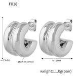 color: F018-Steel Color Earrings
