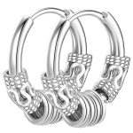 color: 12MM Dragon Pattern with Ring Ear Cuff Steel Color 1 PC