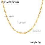 color: P873-Gold Fish Mouth Chain