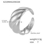 color: A210-Steel Color Ring / size: US 7