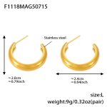 color: F1118-Gold Earrings -L