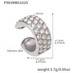color: F983-Steel Color Ear Clip -Single