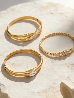High Quality Stainless Steel Bracelet Combination 5A Zircon Buckle Bracelet Ins All-Match Commute Jewelry