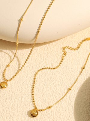New Simple Necklace All-Match Twin Advanced Anklet Design Clavicle Chain