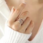 color: A130-Steel Color Ring / size: US 6