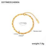 color: TXE079-Gold Polished Segment Length 9mm