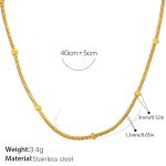 color: XL566G1.3MM Snake Bone Bead-clip Chain