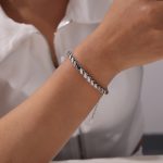 color: E489-Fine Style Steel Color Bracelet -15+5cm