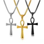 Red Cross Logo Rack Compass Stainless Steel Vintage Pendant Ornament Geometric Simple Personality Accessories