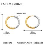 color: F596-Mixed Color Earrings -XL-18mm
