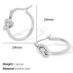 color: EH173 Steel Color Earrings