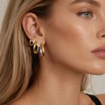 New Advanced Design Light Luxury Temperament Stainless Steel Earrings Jewelry Female