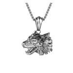 color: Wolf Head + Stainless Steel Chain