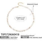 color: TXP572-Natural Shell Necklace 41+5cm