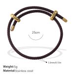 color: SL219RBG Reddish Brown Cord Bangle