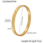 color: Z122-Gold Zircon Bangle