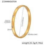color: Z194-Gold Zircon Bangle