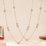 Super Flash Claw Inlaid Large 5A Zircon Double Layer Twin Long Sweater Chain Light Luxury Gorgeous Jewelry