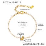 color: RE023-J Letter Gold Bracelet 16+5cm
