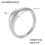 color: A141-Steel Color Ring / size: US 8