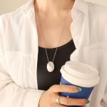 color: P206-Steel Color Necklace -60+5cm