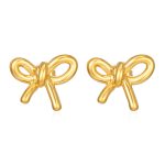 color: Cast Bow Earrings Gold MS-425