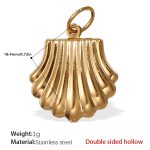color: PJ218G Double-sided Hollow Gold Pendant