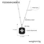 color: P2036-Steel Color Necklace