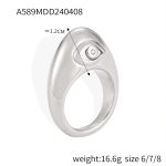 color: A589-Steel Color Ring / size: US 6