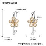 color: F608-Mixed Color Zircon Earrings