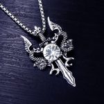 color: White Rhinestone + Stainless Steel Chain